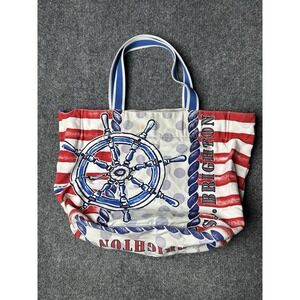 Womens Cotton Brighton Nautical Print Tote Bag, Size One Size